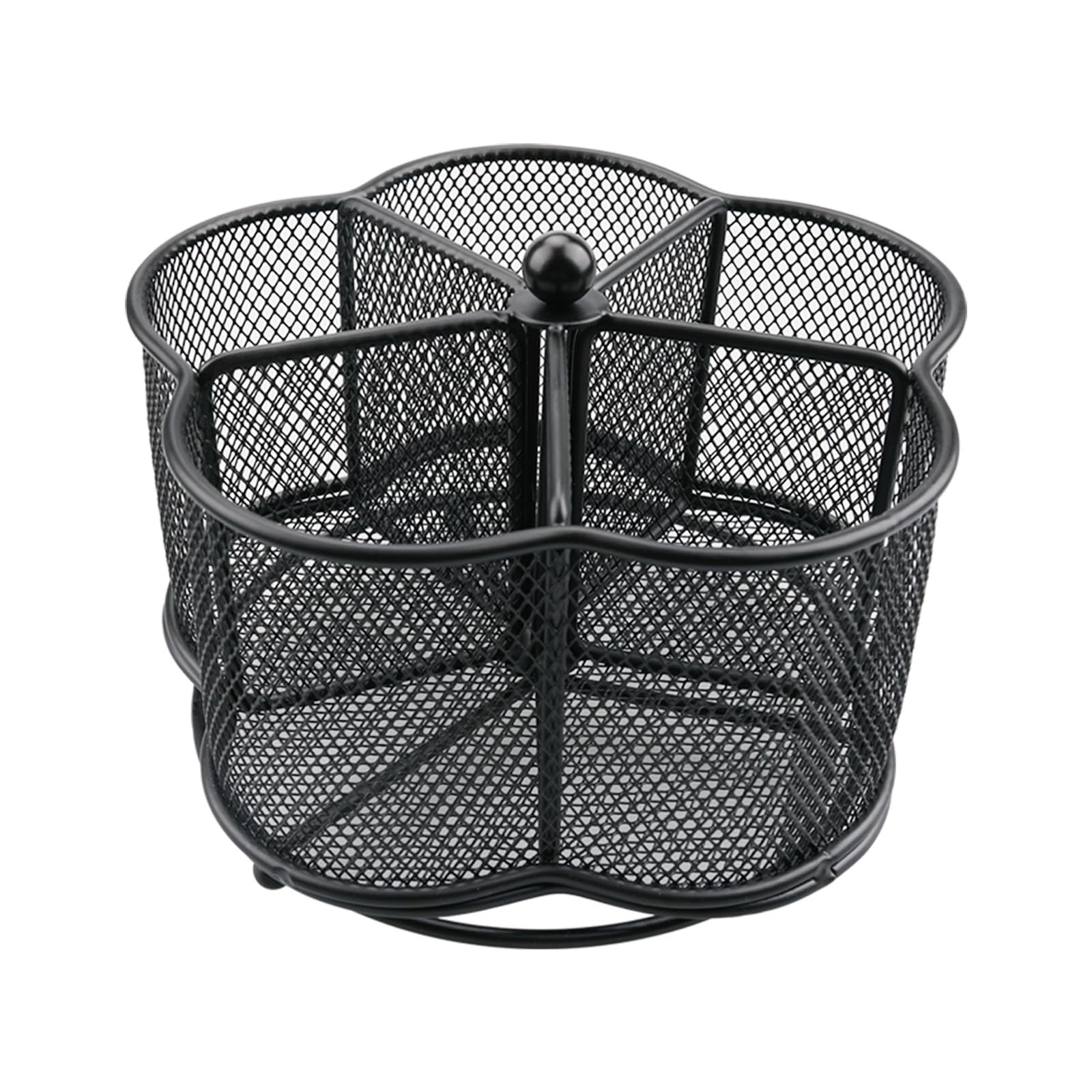 Business King 360° Rotating Silverware Utensil Caddy Holder - 5 Black