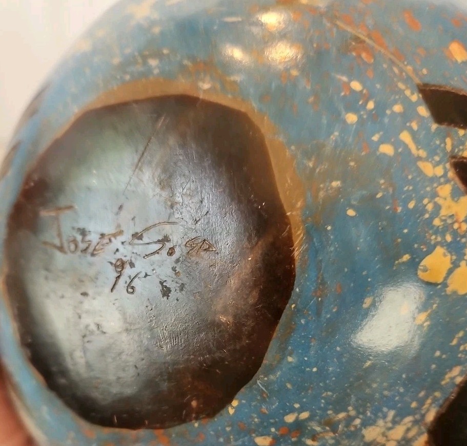 Vintage Peruvian Spider / Thunderbird Vase Signed "Jose Sosa 96"