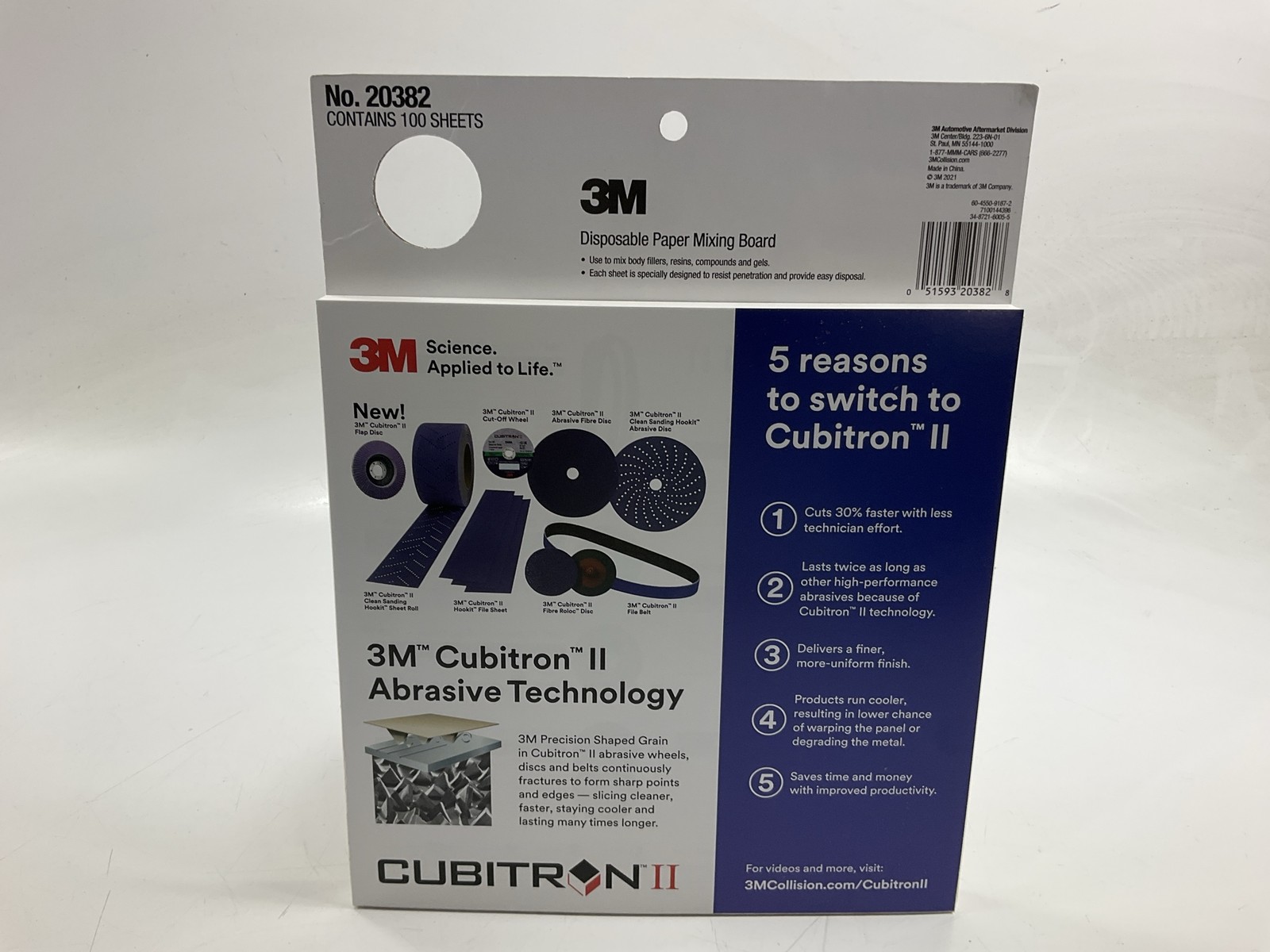 3M 20382 Disposable Paper Mixing Board 10" X 10" X 100 Sheets
