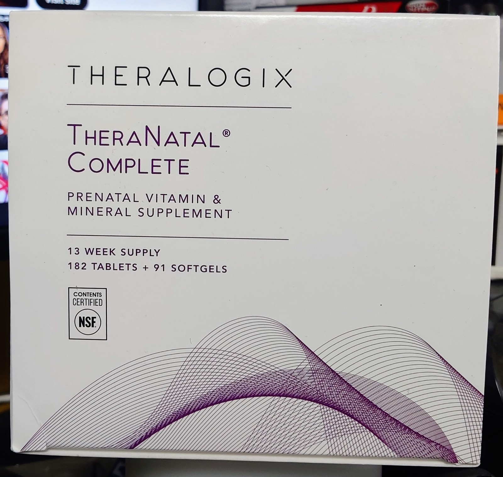 Theralogix TheraNatal Complete Prenatal Vitamin Supplement 91-Day Supply - 06/27