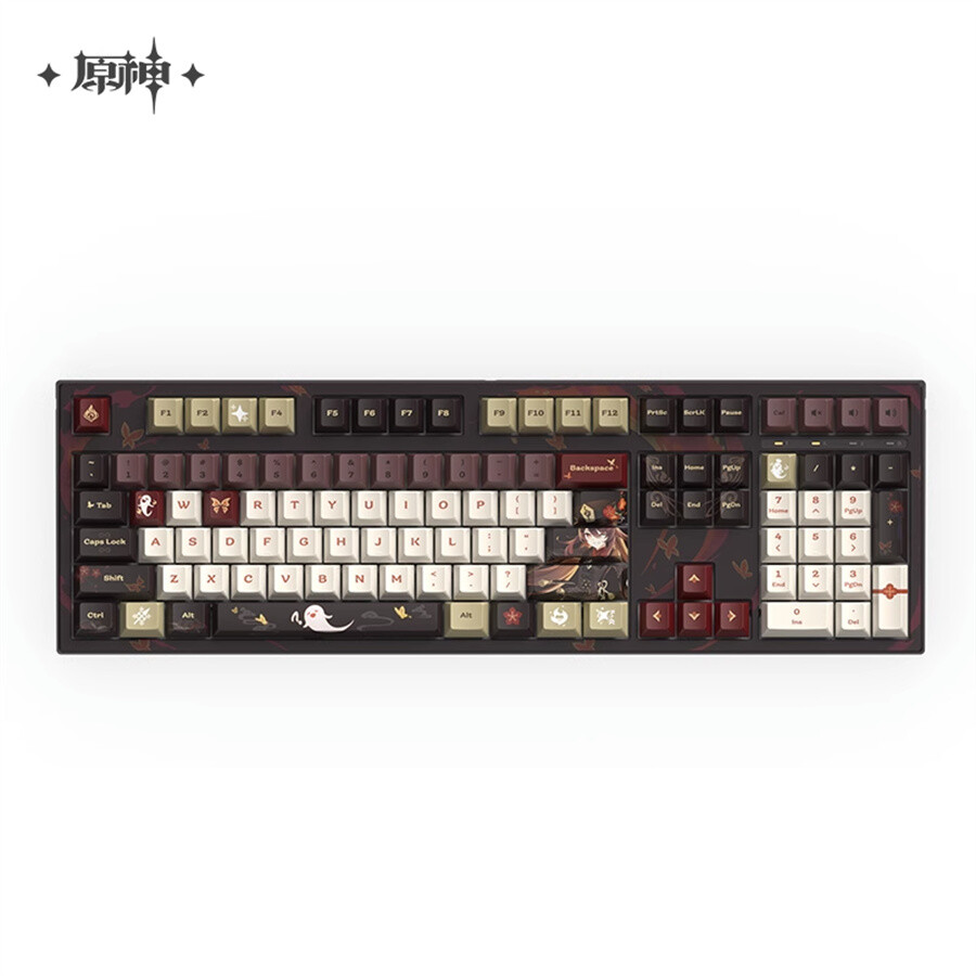 Official Genshin Impact HuTao PBT RGB Hot Swap Mechanical Keyboard 108/87 Keys