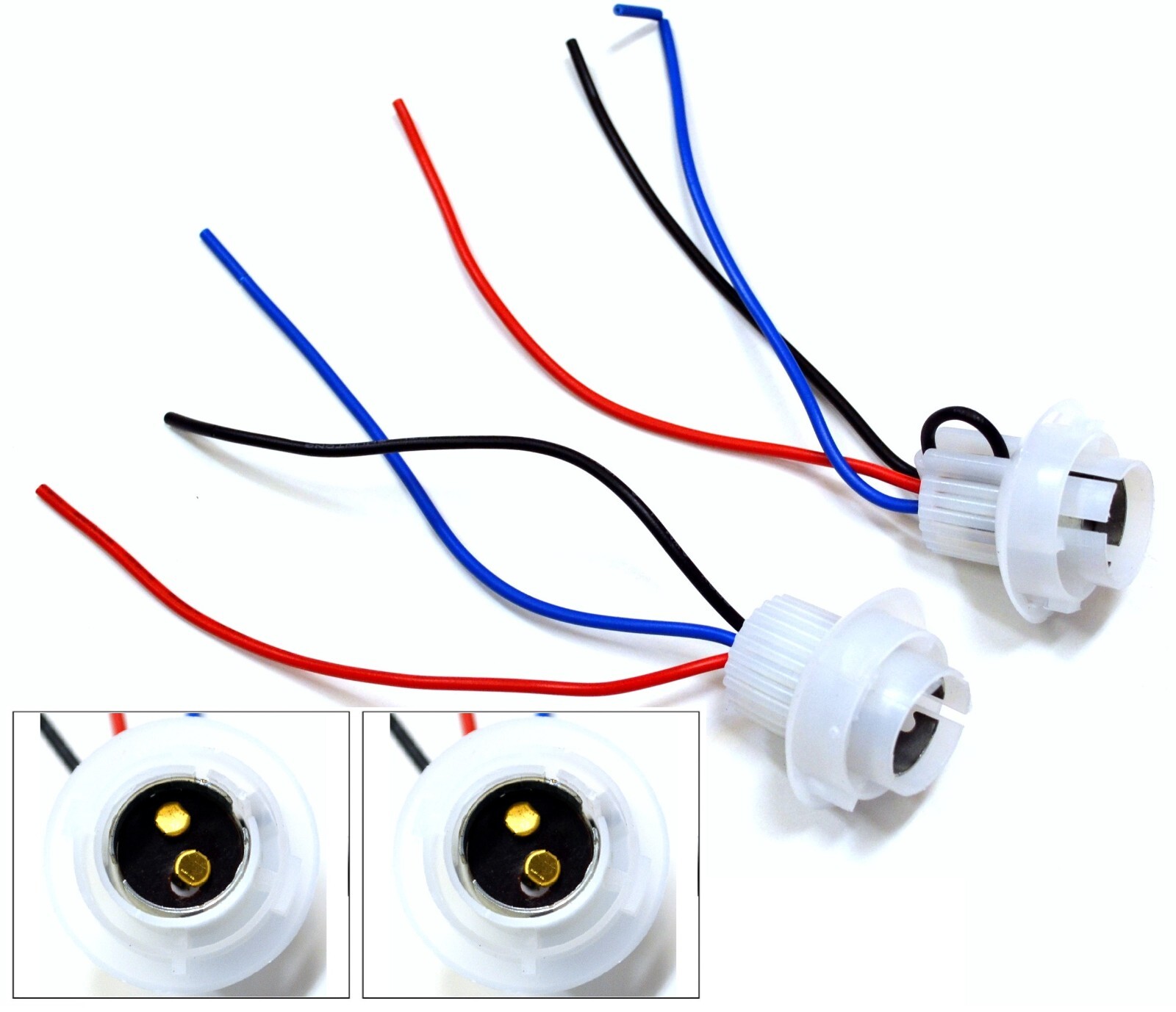 Universal Pigtail Wire Female Socket 1157 W Two Harness Stop Brake Replace Plug