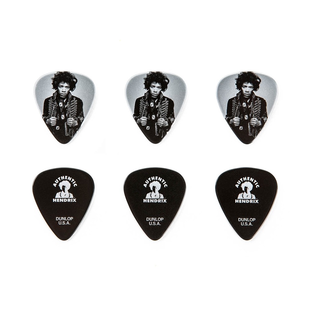 Dunlop JHCT14H Jimi Hendrix Collector Series Gered Mankowitz Guitar Picks 6-Pack