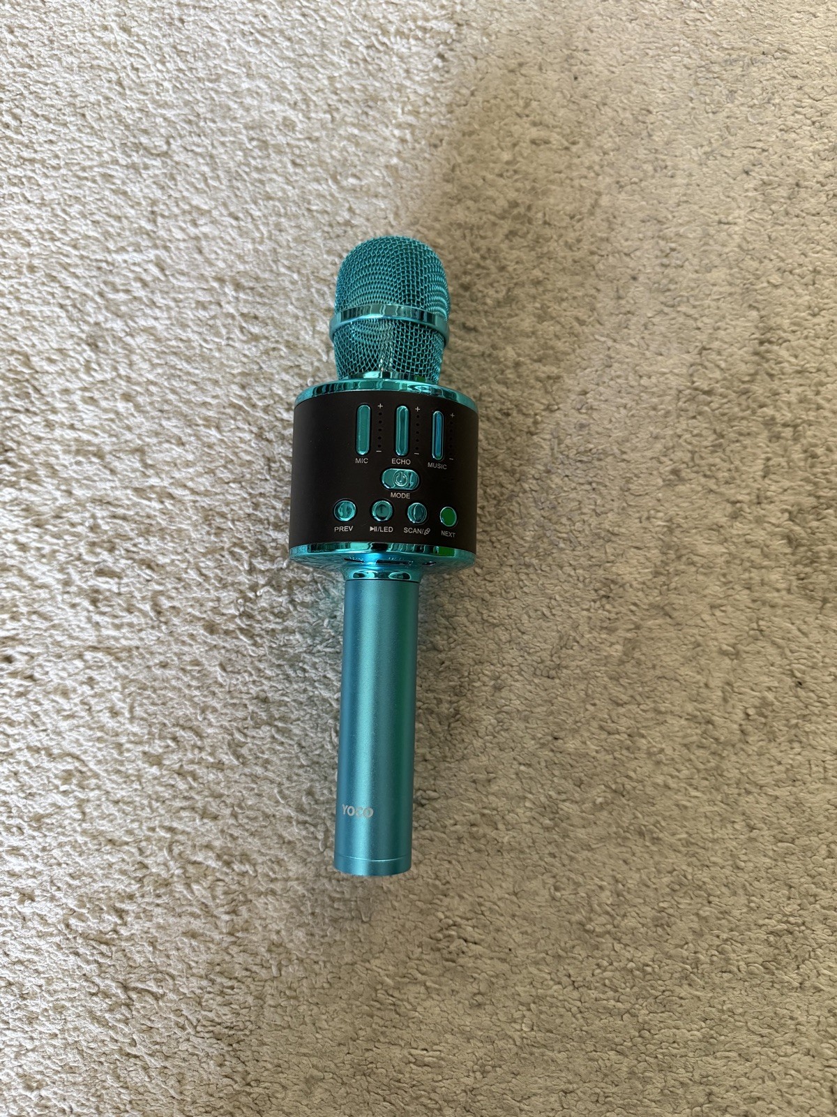 Wireless Bluetooth Karaoke Microphone for Kids, 5-in-1 Portable Handheld Blue
