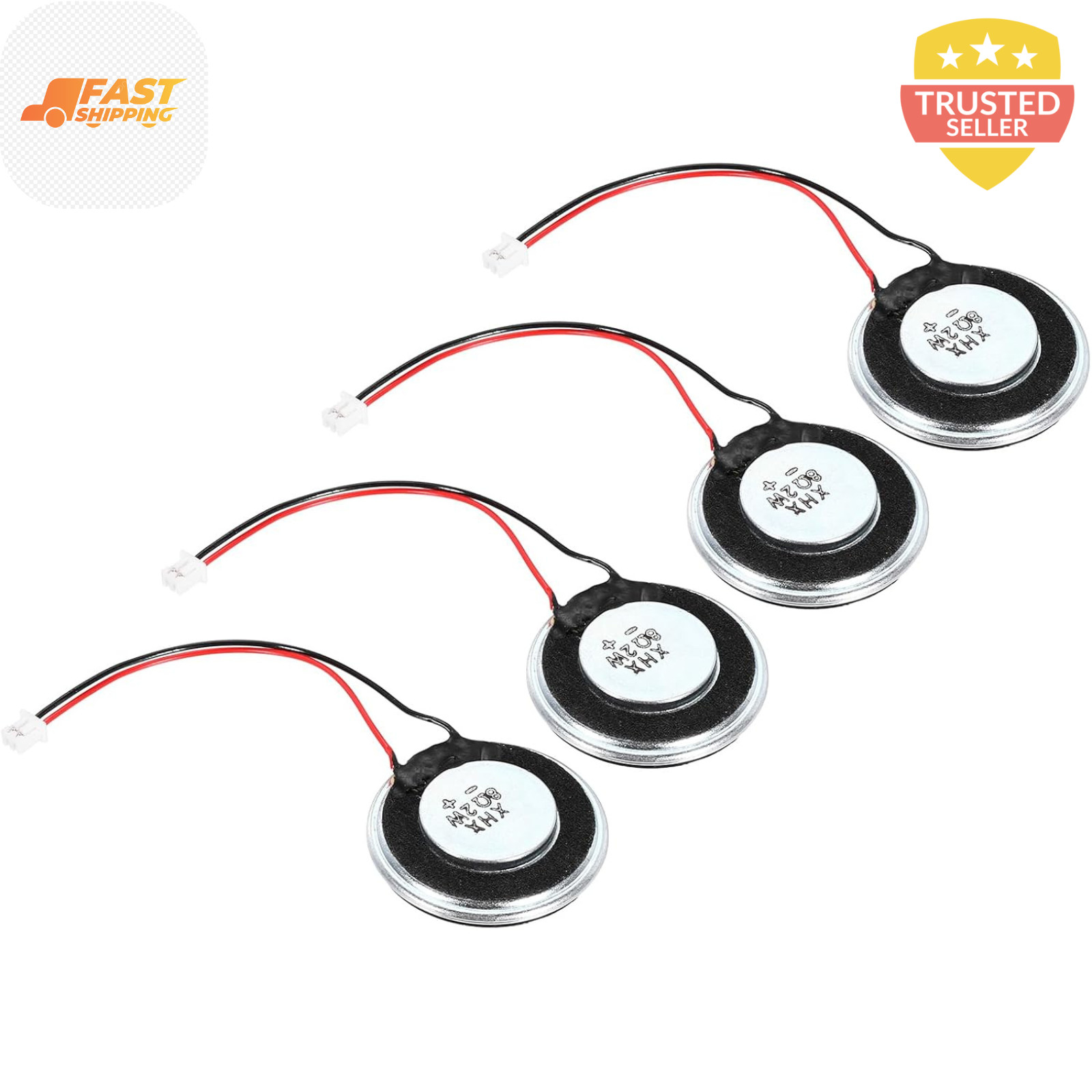 2 Pcs 2W 8 Ohm Small Speakers Metal Shell round Internal Micro Magnet Speaker