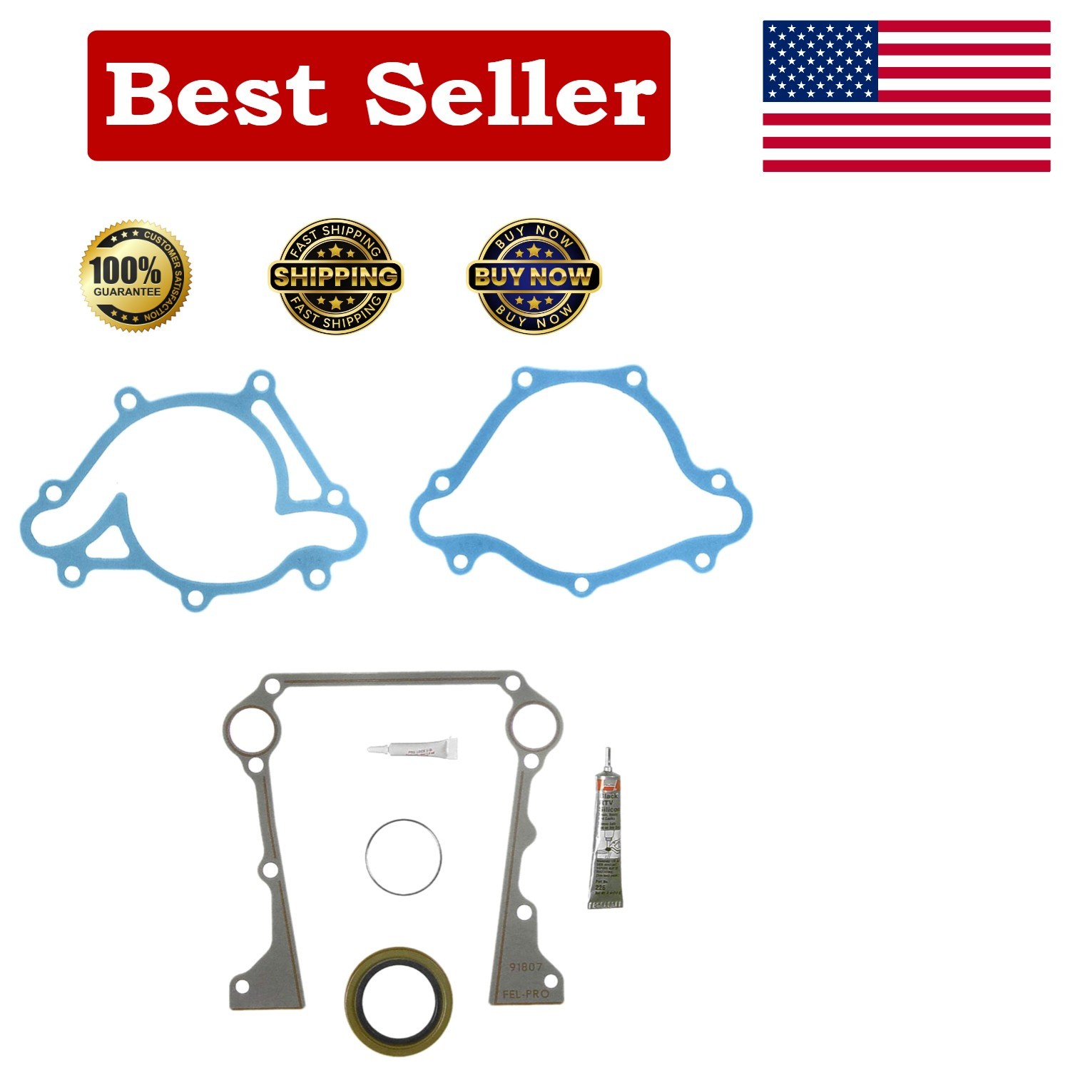 Reliable TCS 45999 Timing Cover Gasket Set with Sleeve - Fits Various Models