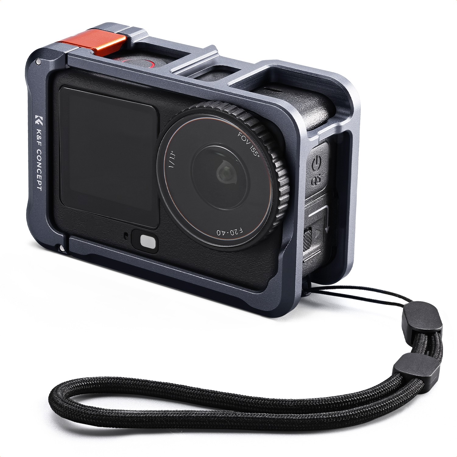 K&F CONCEPT Lightweight Cage for DJI Osmo Action 6 Camera Cage w/ Wrist Strap