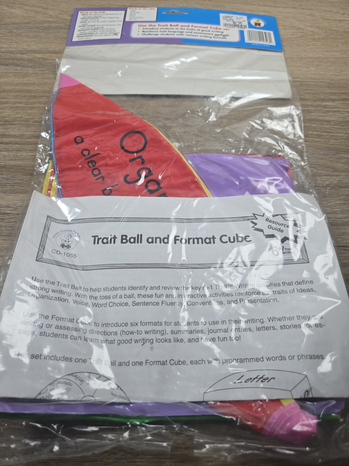 Writing Trait Ball & Format Cube. Cd-1055. Education Teacher Resource