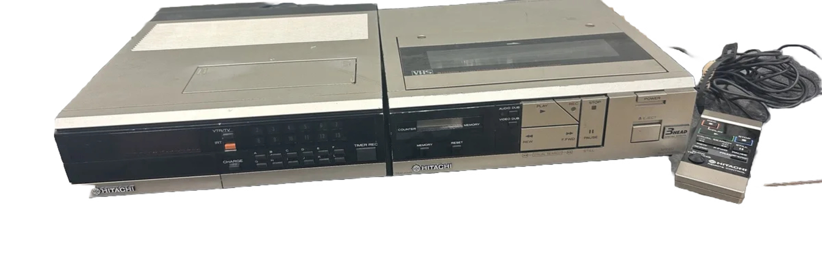 Vintage Hitachi VT-TU3A Video Tuner / Syntonisateur with 3 Head Portable VCR
