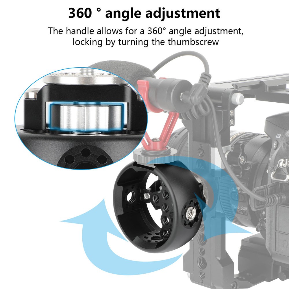 CAMVATE Side Handgrip with ARRI-Compatible Rosette Mount for Camera Cage Rig