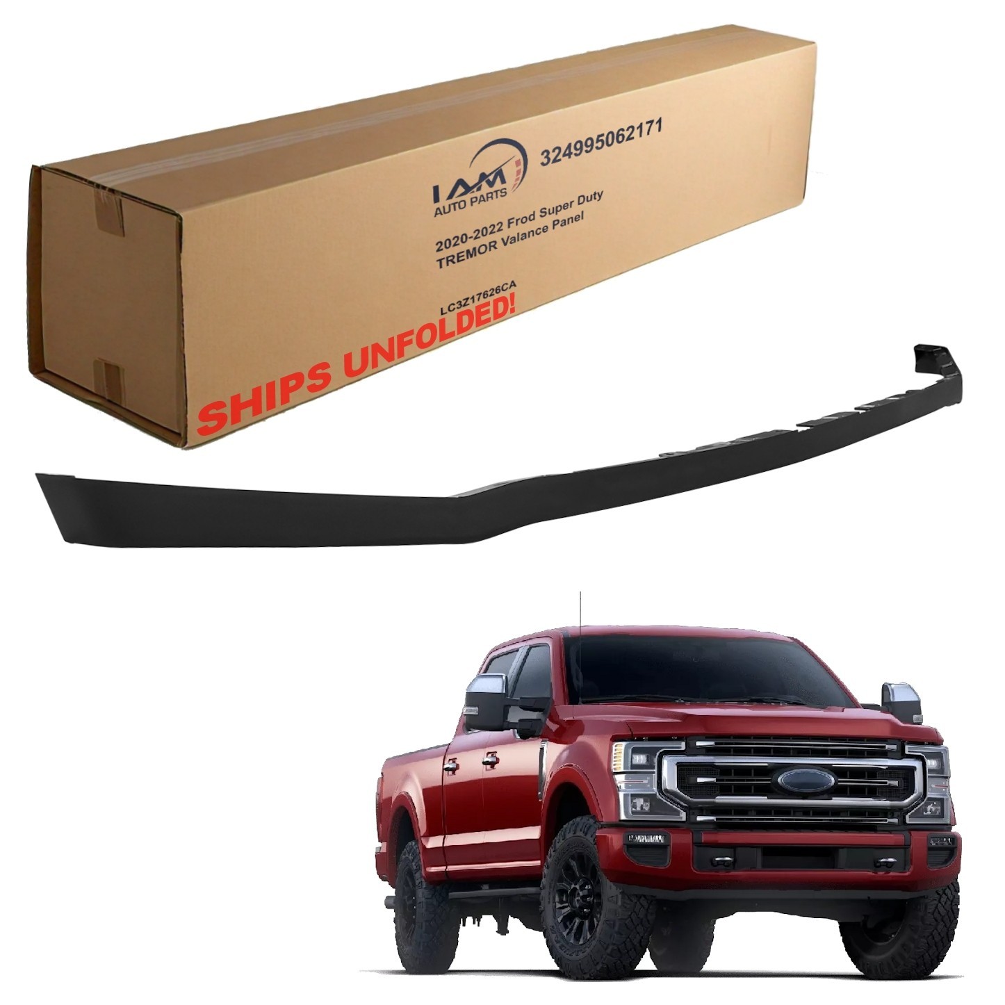 For 2020-2022 F250 F350 F450 Super Duty TREMOR Lower Deflector Valance Panel ~2"