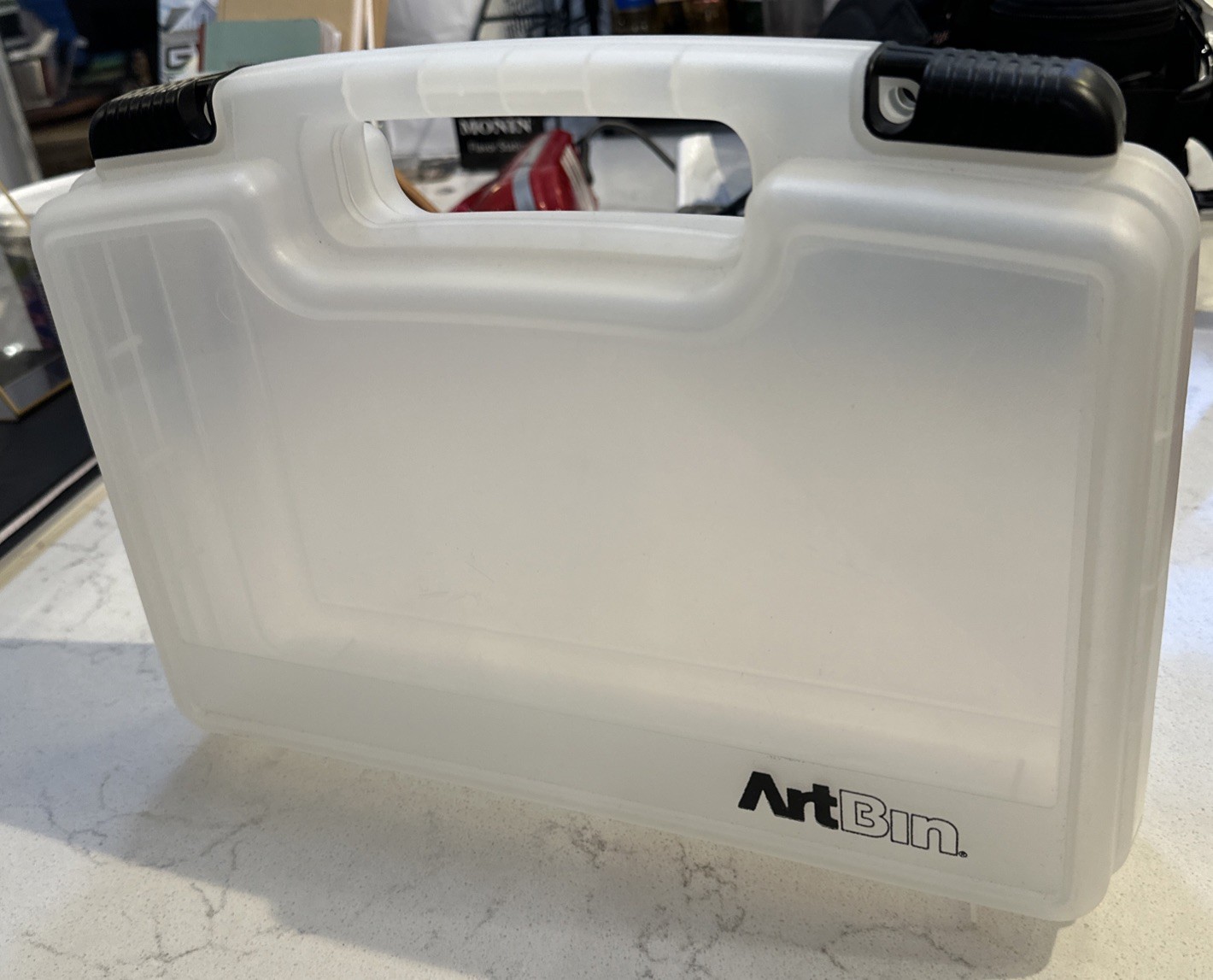 ArtBin Quick View Carry Case Clear Translucent w/Sliding Locks  13"x 3.25" x 8"