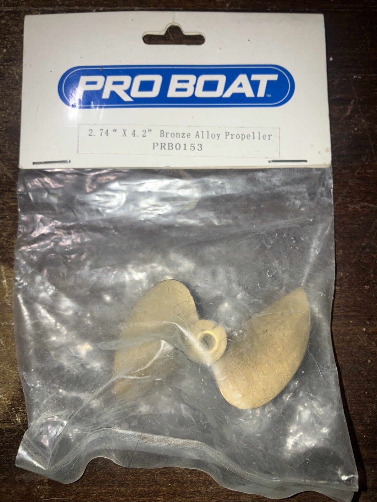 PROBOAT 2.74" x 4.2" BRONZE ALLOY PROPELLOR PRB0153 NEW IN PACKAGE