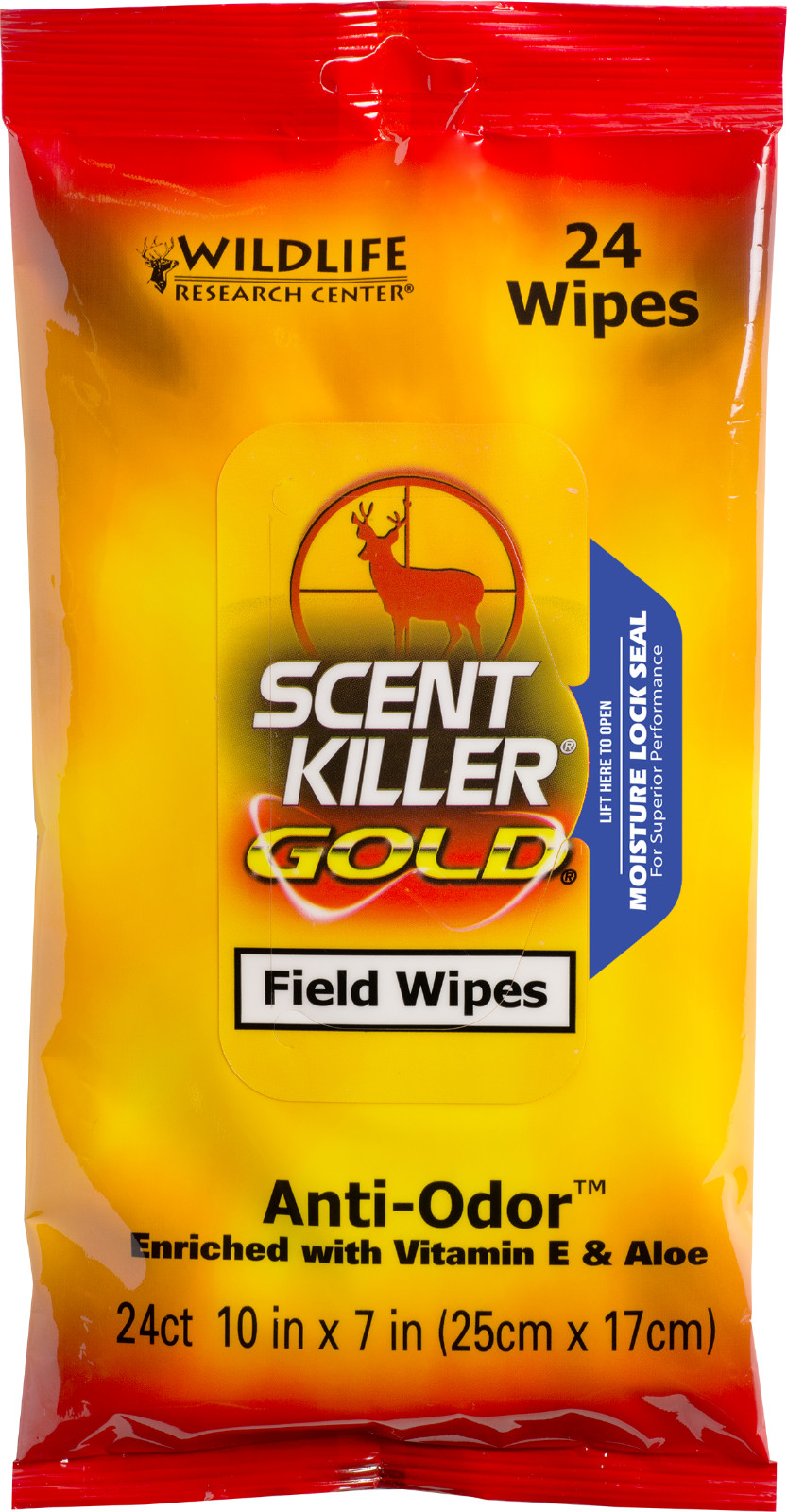 Wildlife Research 1295 Scent Killer Gold Field Wipes , 24-Pack ~Free Shipping~