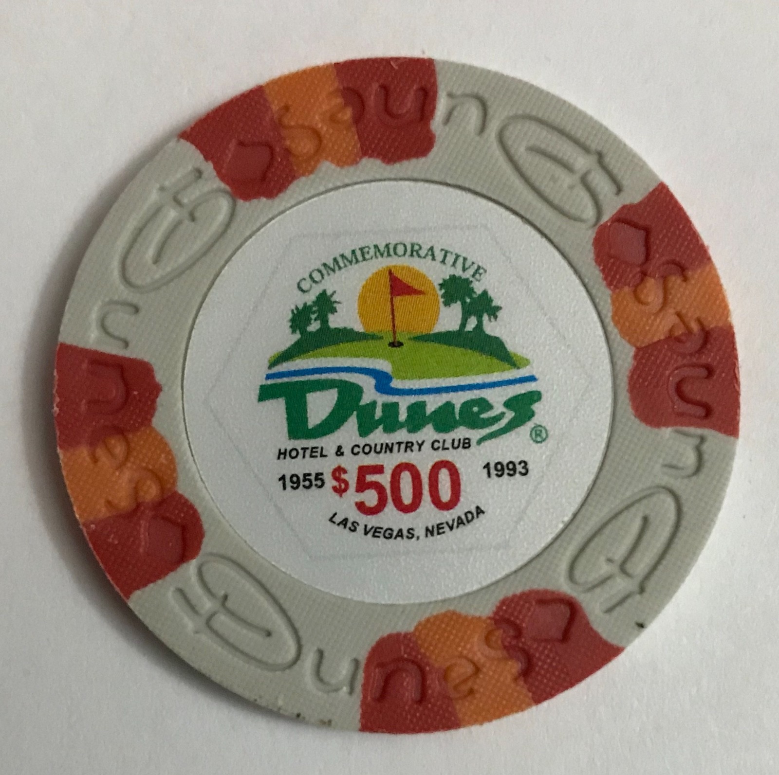 Dunes Hotel $500 Casino Chip Las Vegas Commemorative