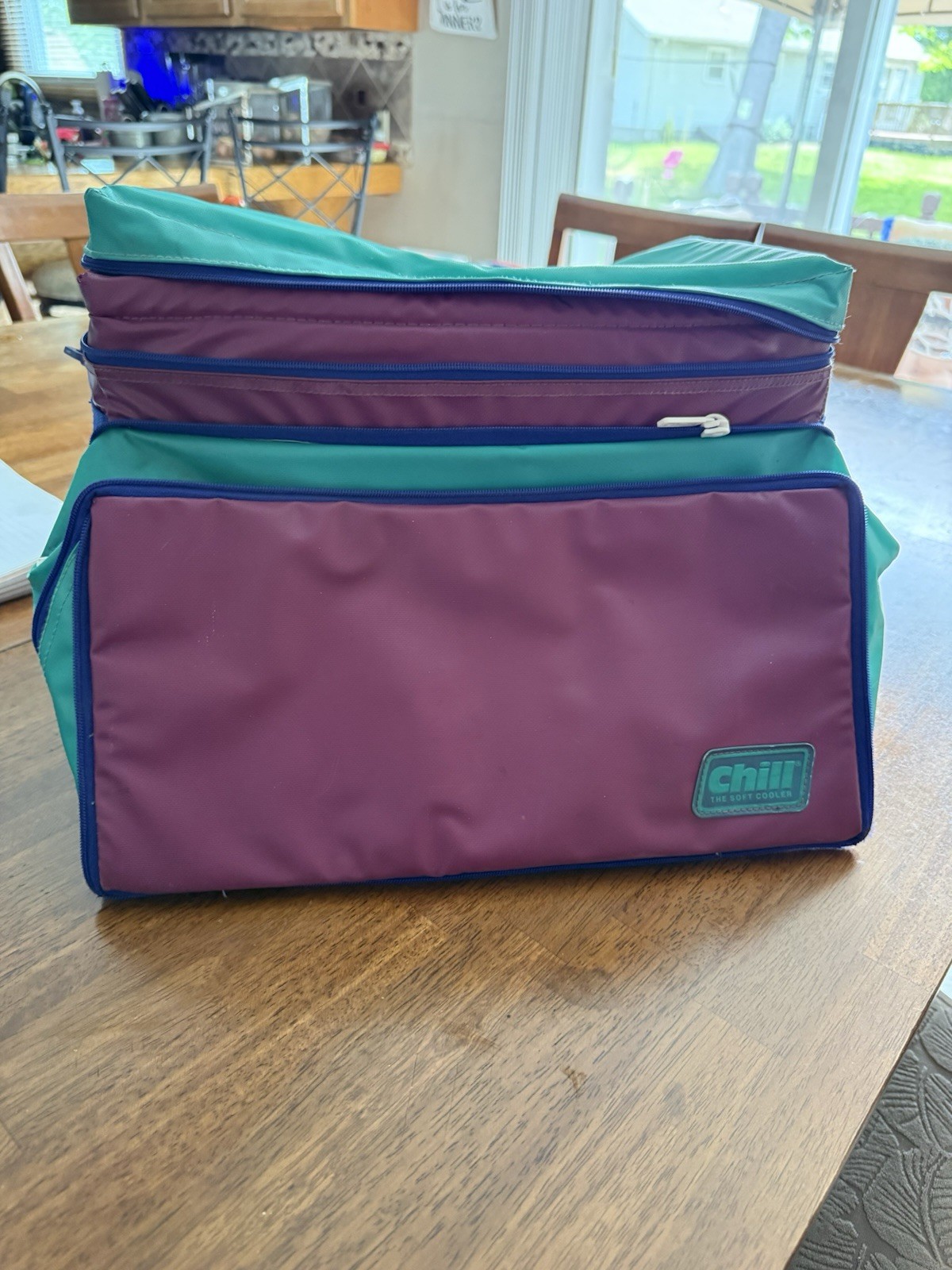 Vintage 90s Chill The Soft Cooler Purple Magenta Teal