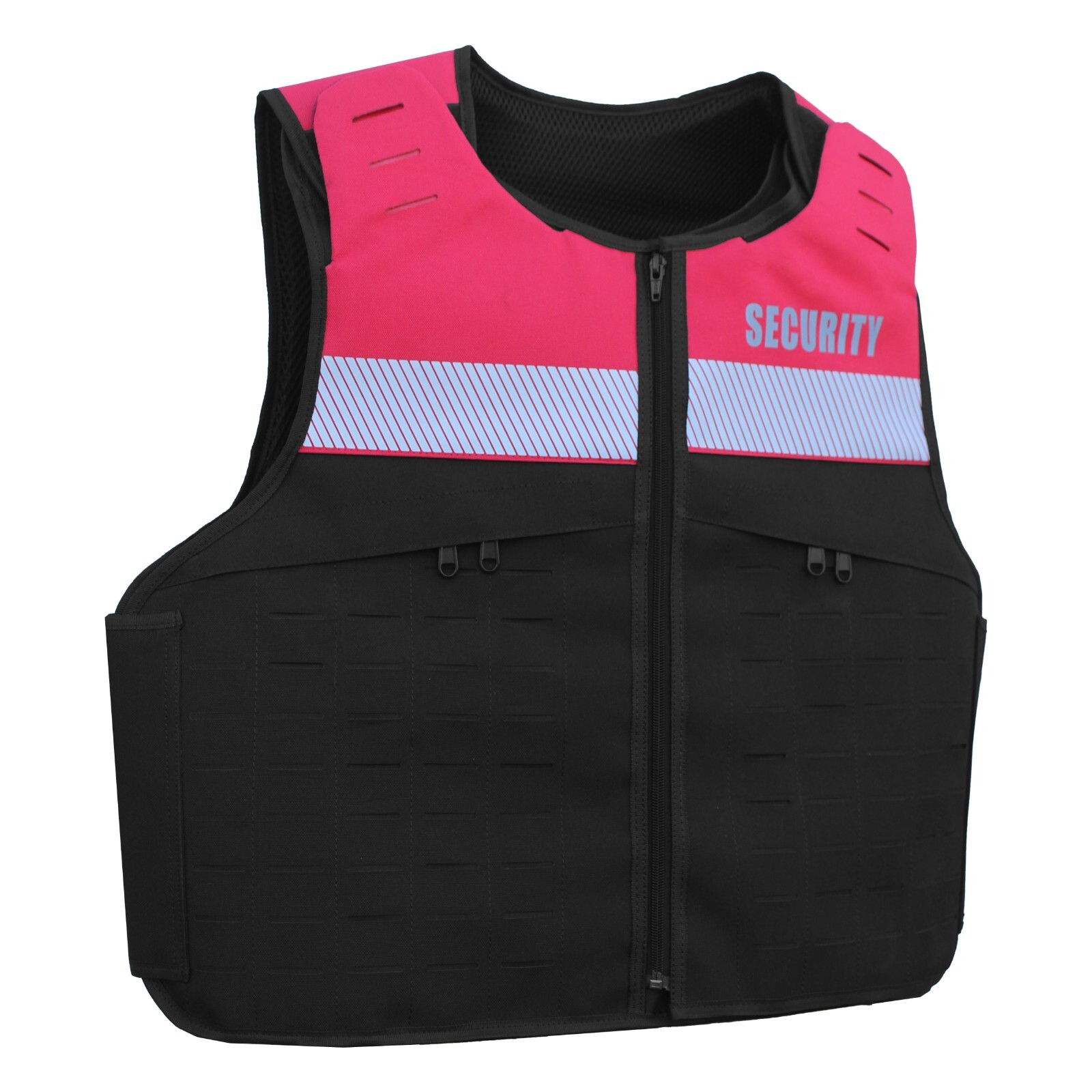 Tactical Security Breathable Adjustable High Visibility Laser Cut Patrol Vests