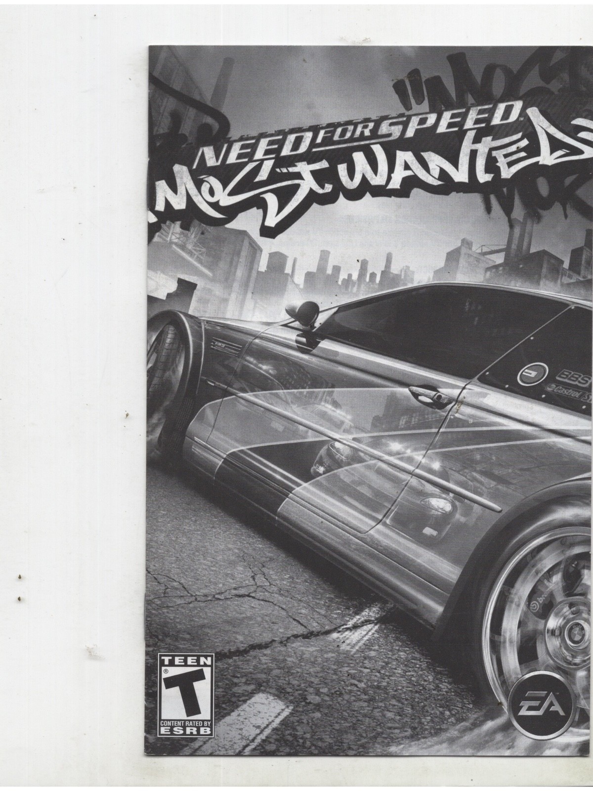 Need For Speed Most Wanted PS2 Manual Only Authentic Insert