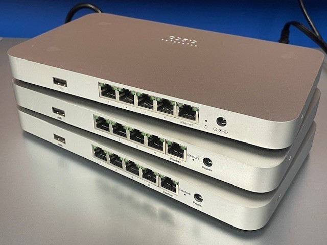 Lot of 3 Cisco Meraki MX64-HW Cloud Managed Security Appliance/Firewall