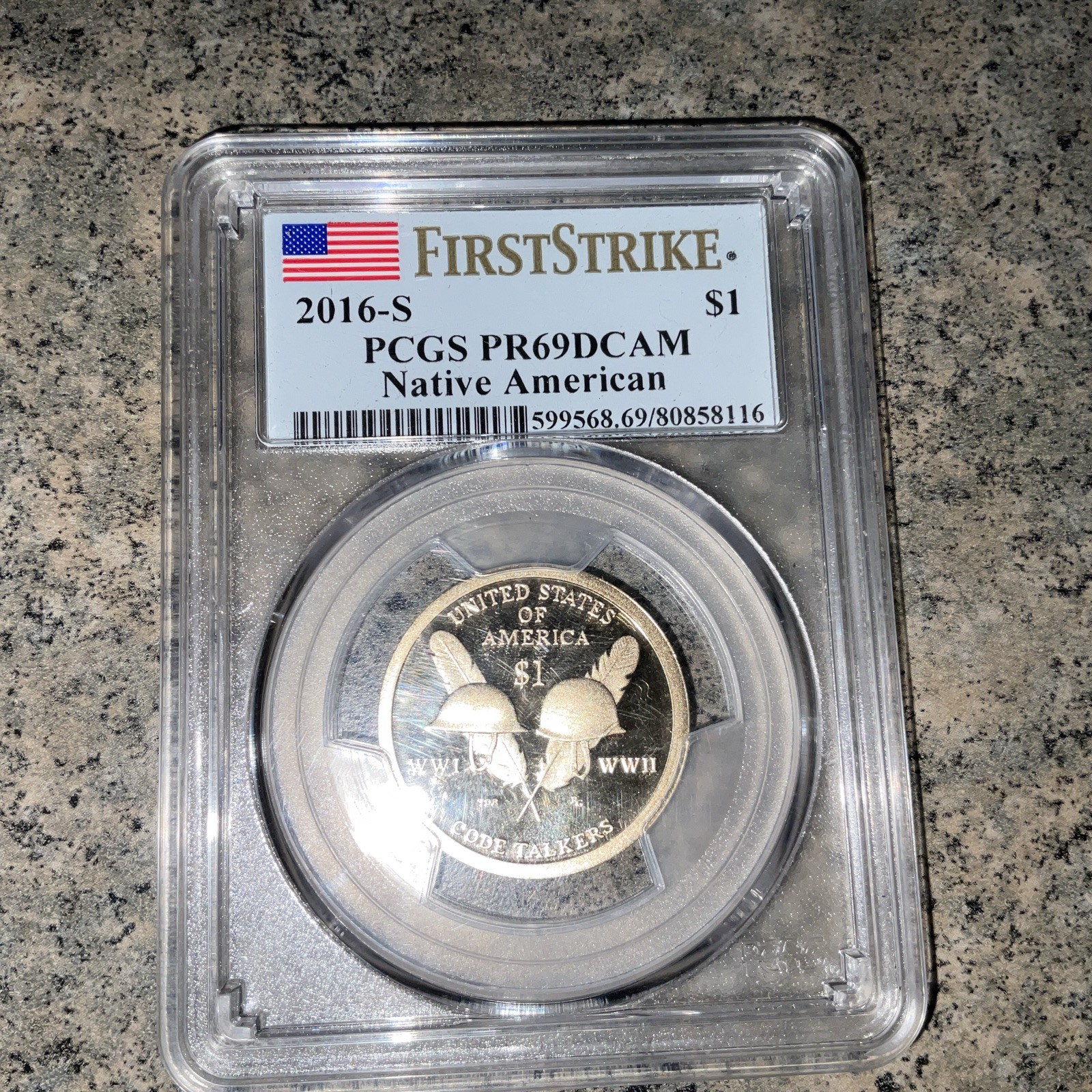 2016-S $1 Native American First Strike PCGS PR69 DCAM