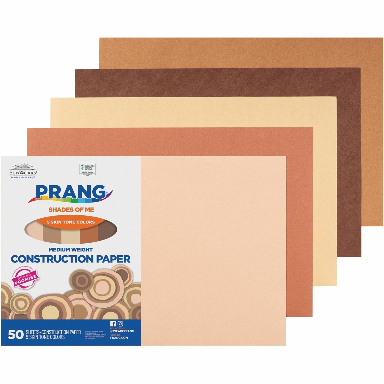 Prang Formerly SunWorks Construction Paper, White, 12" x 18", 50 Sheets