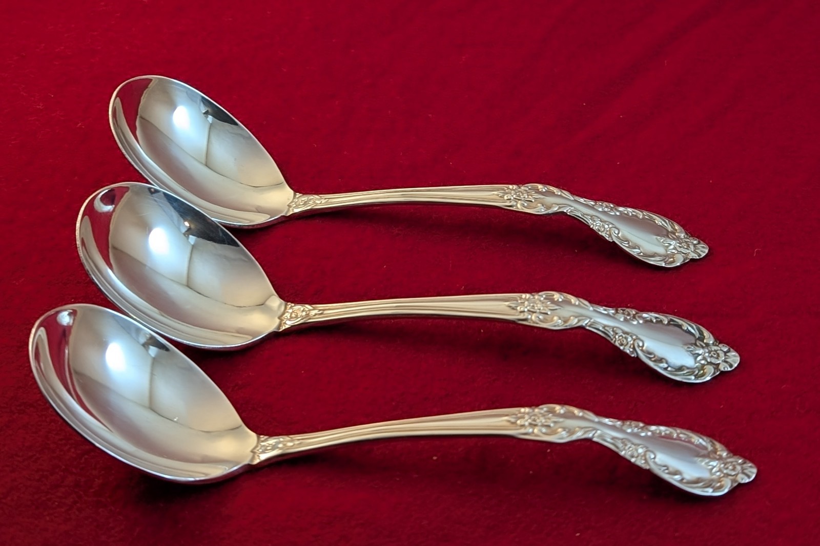 Lot Of 3 Wm Rogers GRAND ELEGANCE Int'l Silverplate 1959 Cream Sauce Ladle Spoon