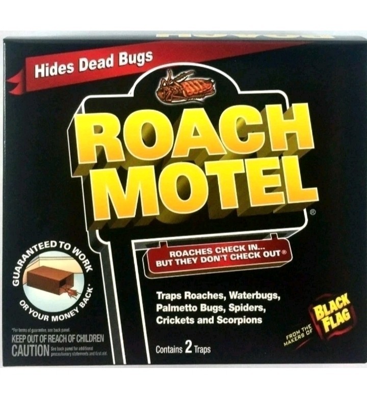 12 Black Flag Roach Motel Cockroach Bug Killer bait Glue Trap