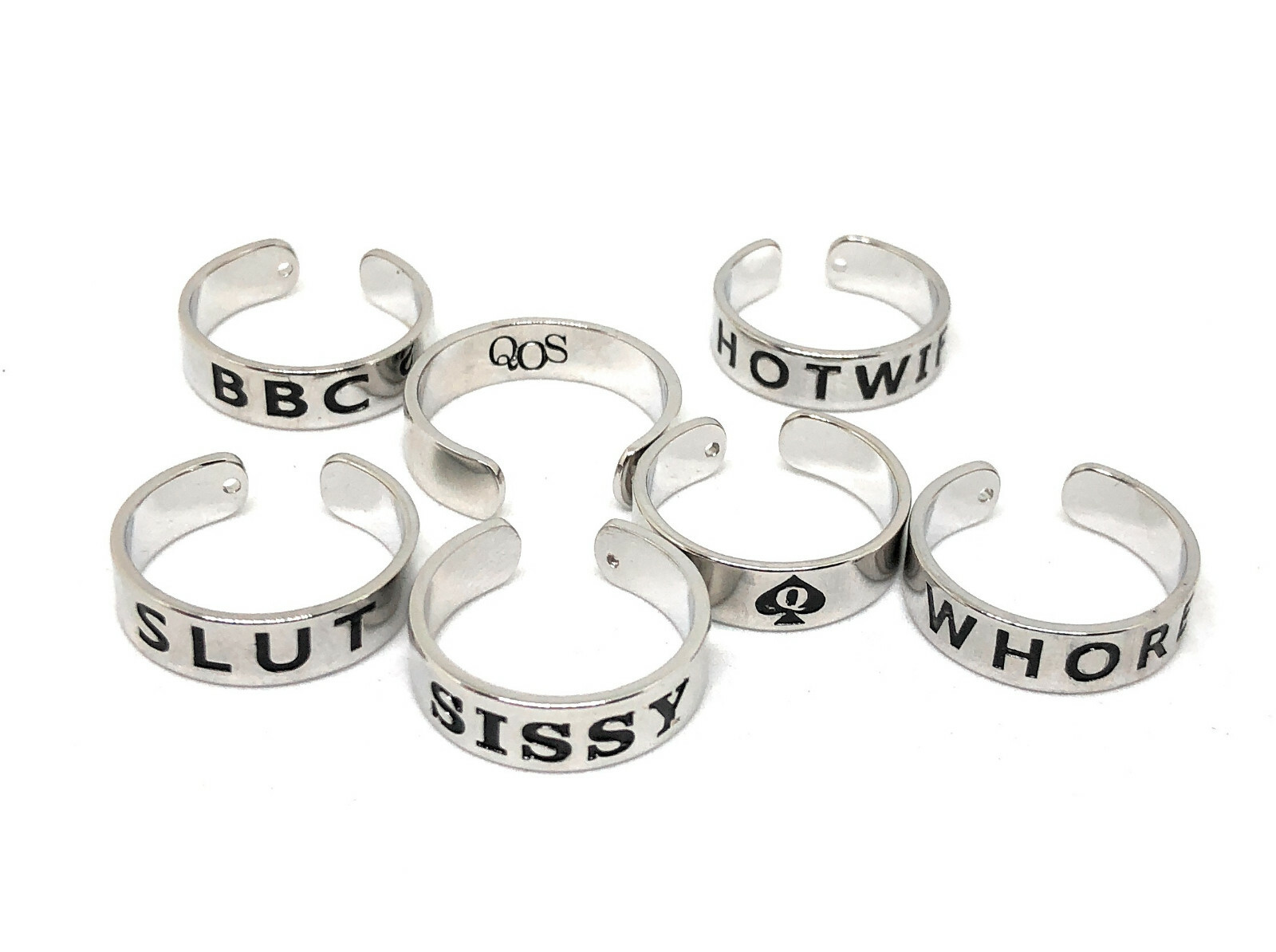 Sissy, BBC, Hotwife or QOS Queen Of Spades Toe Ring Swinger Cuckold