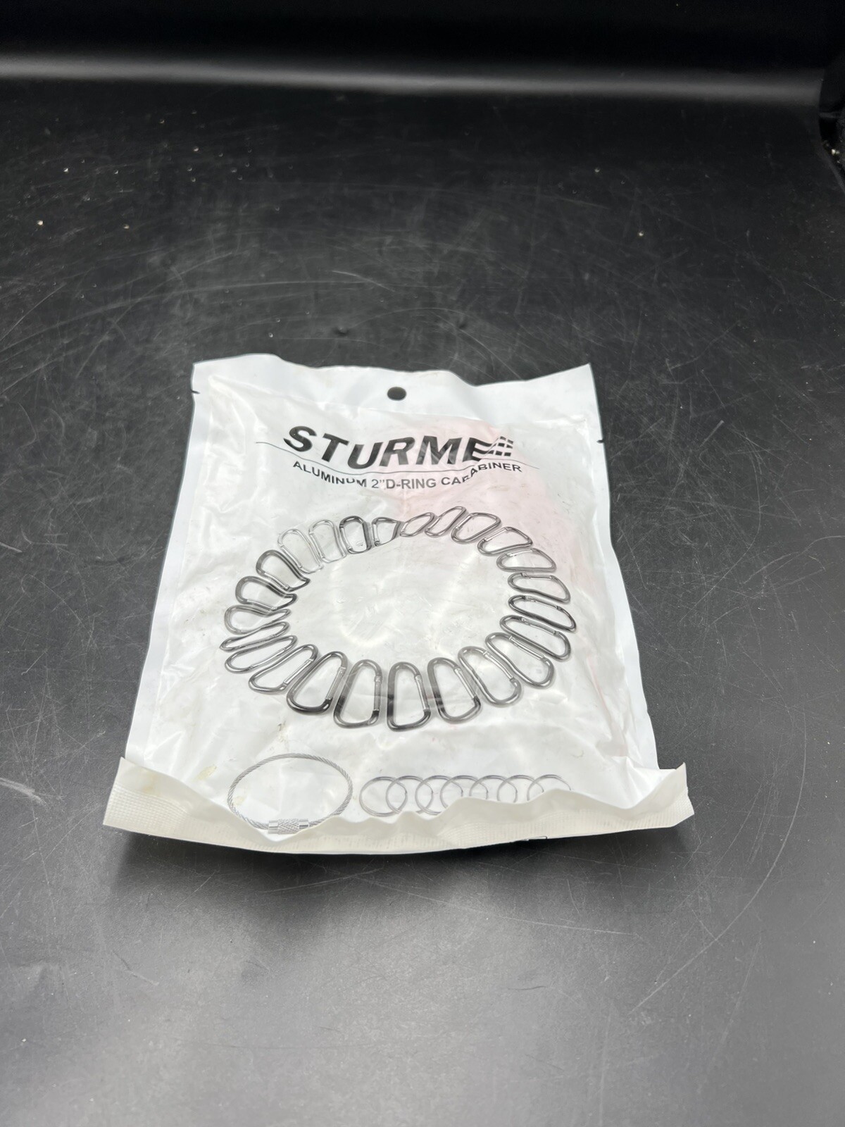 STURME 2" Aluminum D Ring Carabiners Clip D Shape Spring Loaded Gate