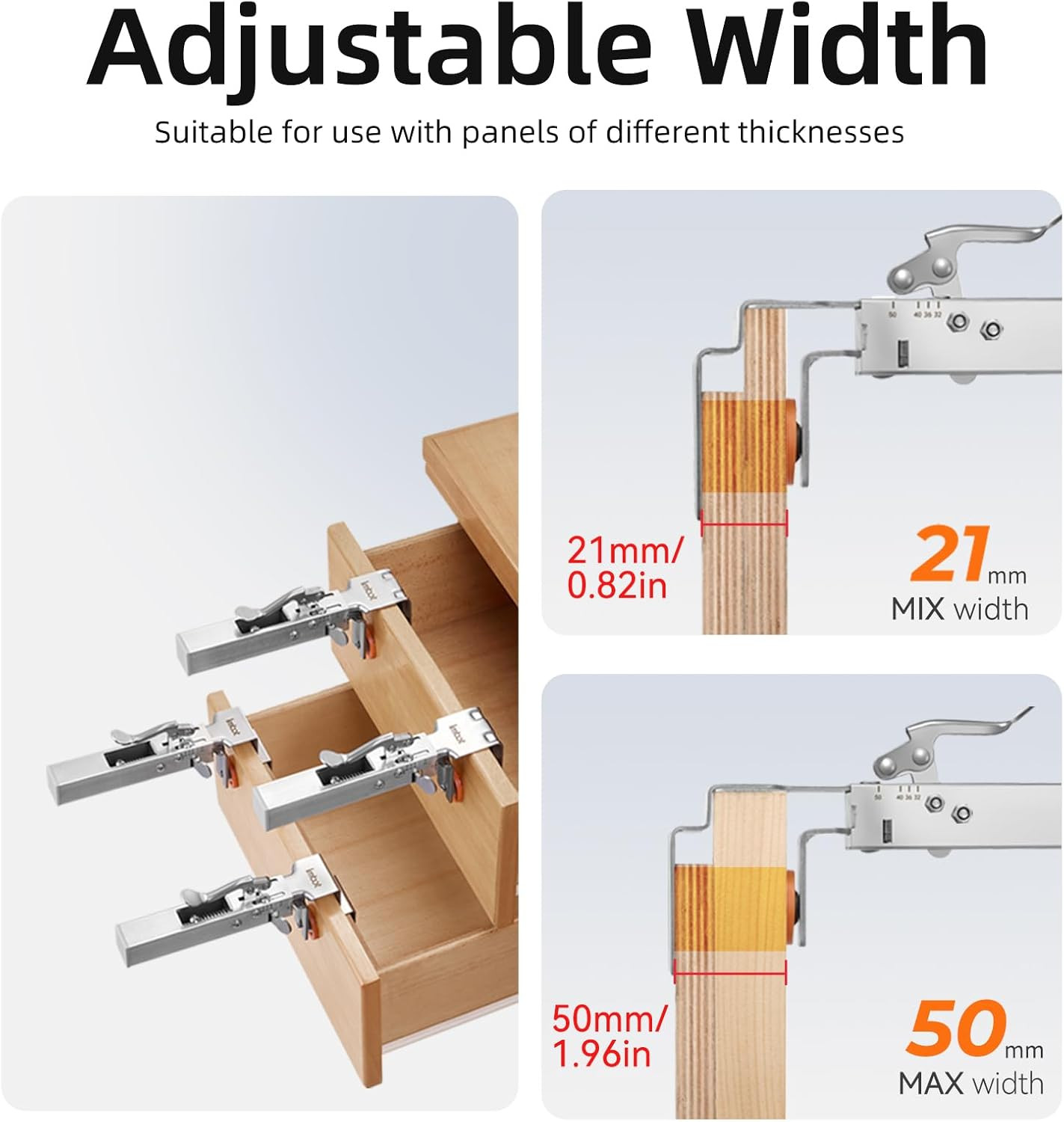 2 Pack Drawer Front Installation Clamps，Quick-Install Drawer Mounting Clips，Cabi