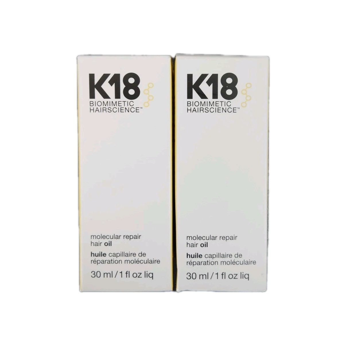 K18 Molecular Repair Hair Oil 1 Oz / 30 ml - 2 Boxes