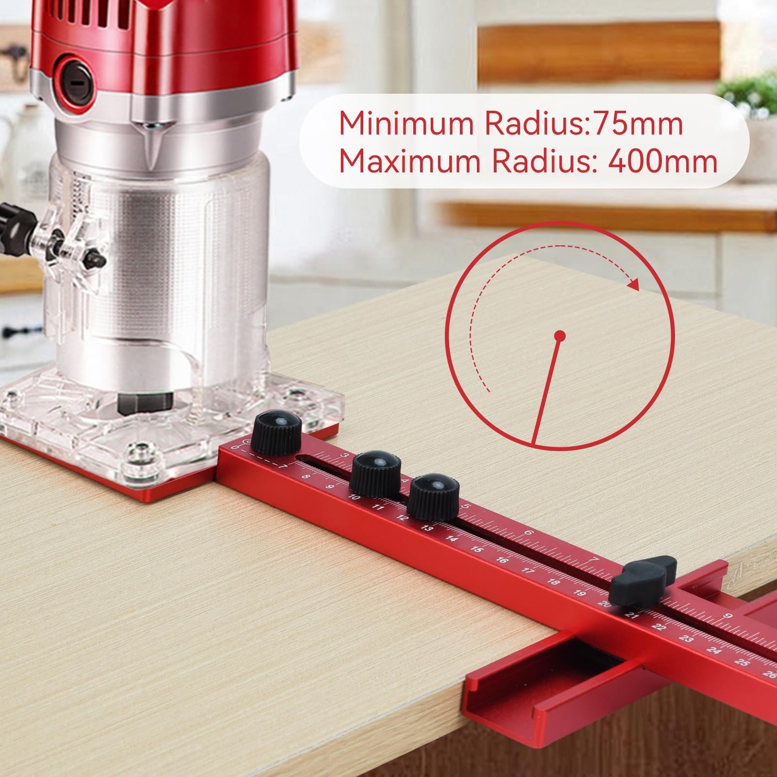 4 1 Router Milling Groove Bracket Aluminum Alloy Circle Cutting Jig