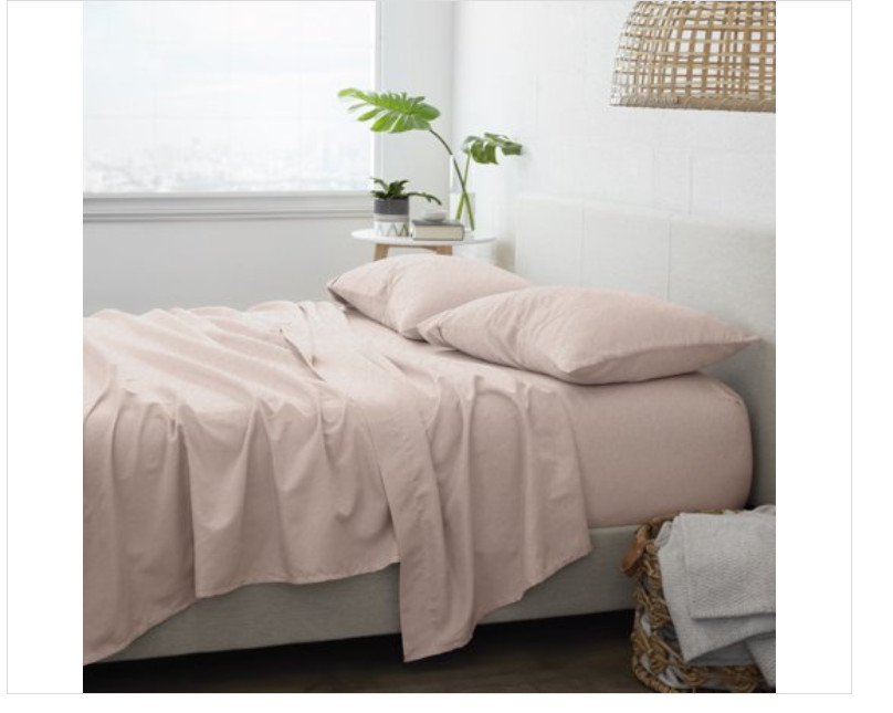 Ienjoy Home Ultra Soft Flannel 3-Pc. Sheet Set, Twin - Blush