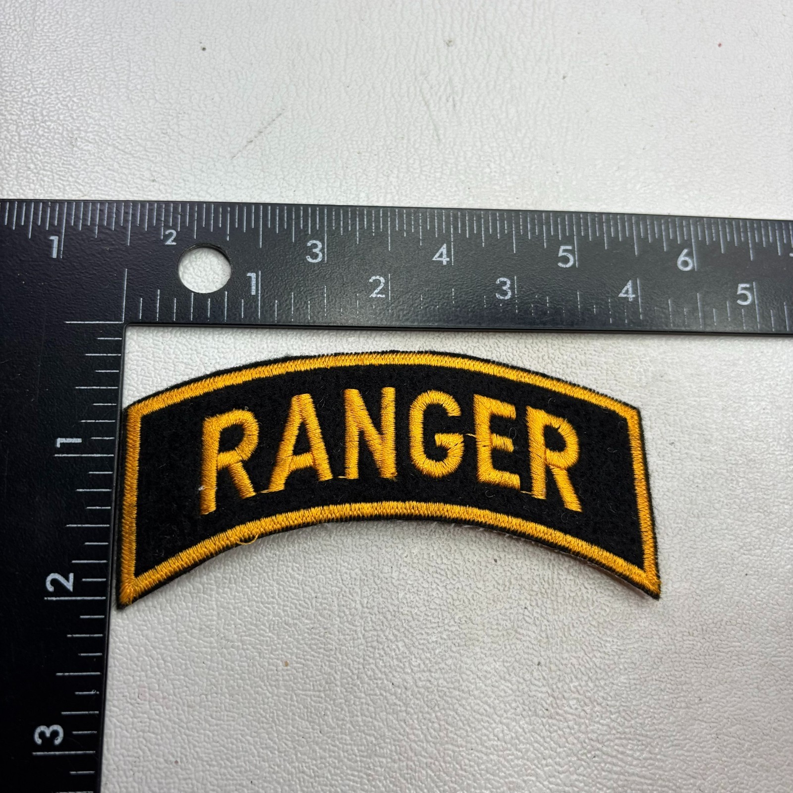 Yellow Letter RANGER Tab Patch Military Theme 501W