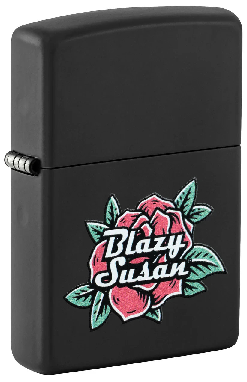 Zippo Blazy Susan Logo Black Matte Color Image 46769
