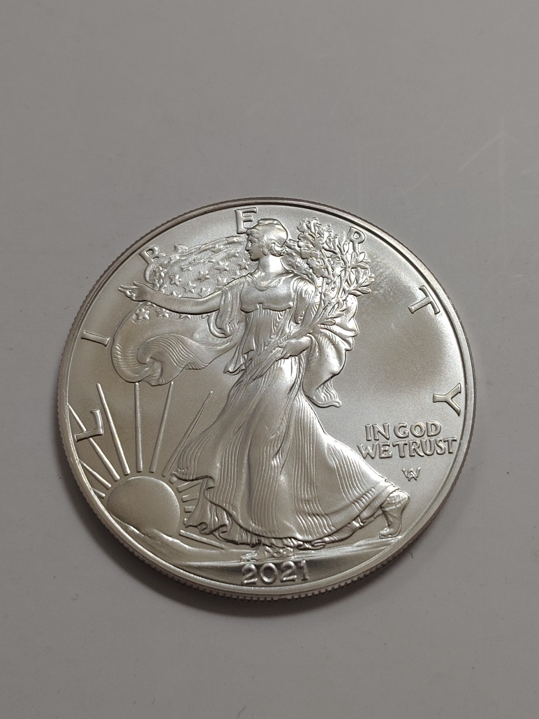 One Ounce Silver Dollar 2021 W Uncirculated West Point Error Coin Type 2