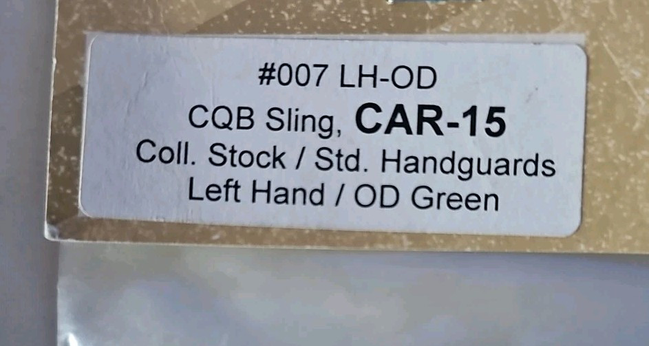 Specter Gear #007 LH-OD CQB Sling CAR-15 *LEFT HAND* OD Green *NEW IN PACKAGE *