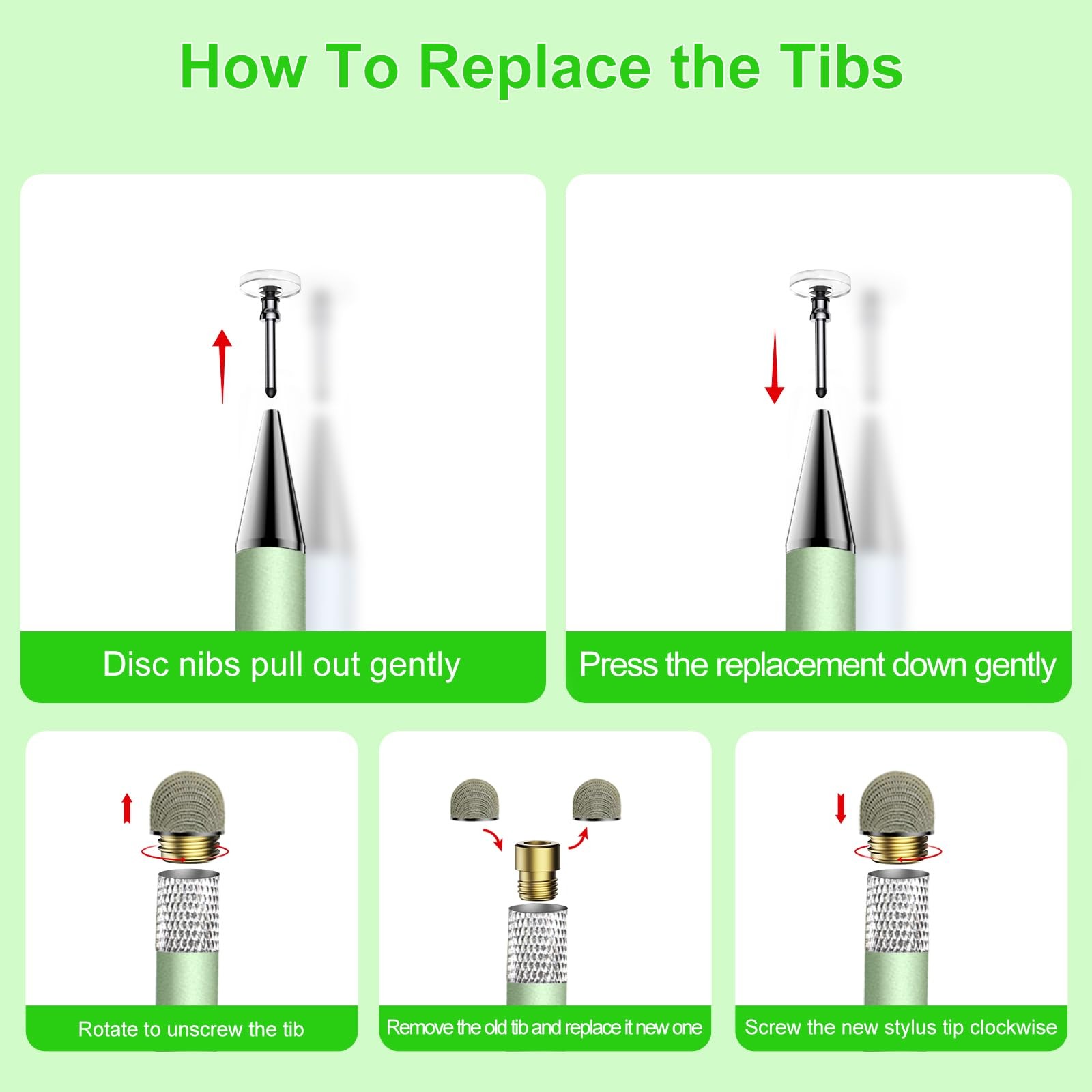 Stylus Pen for Touchscreen,3pcs 2in1 High Precision Sensitivity Stylus, Suitable