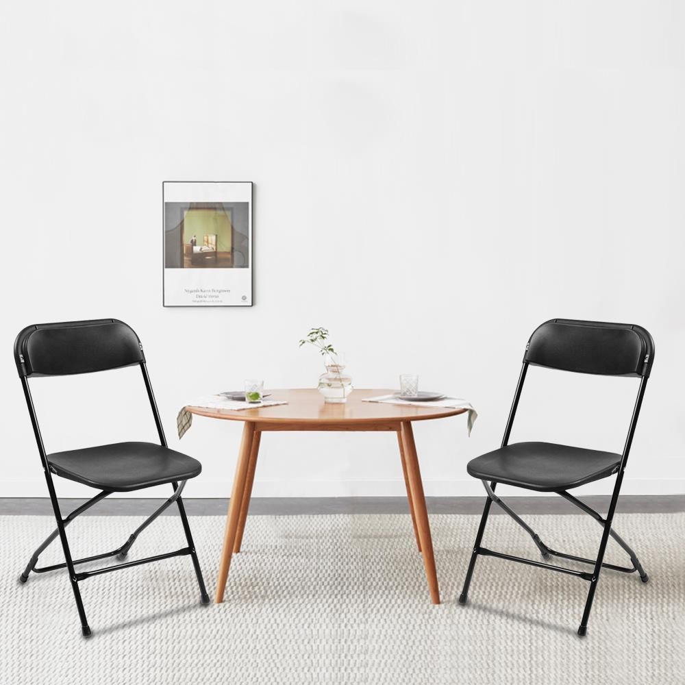 10PCS Black High Quality Commercial Wedding Stackable Folding Steel Chairs Party