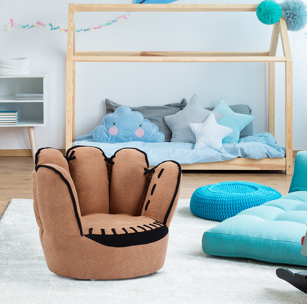 Kids Sofa Five Finger Armrest Chair Couch Children Living Room Toddler Gift