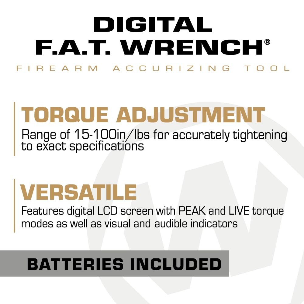 Firearms Torque Wrench Kit with Interchangeable Bit and Accurizing Tool