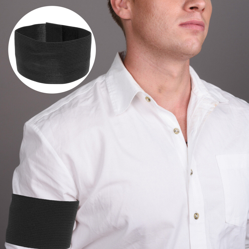 10pcs Funeral Memorial Armband Mourning Event Funeral Arm Band Black Elastic