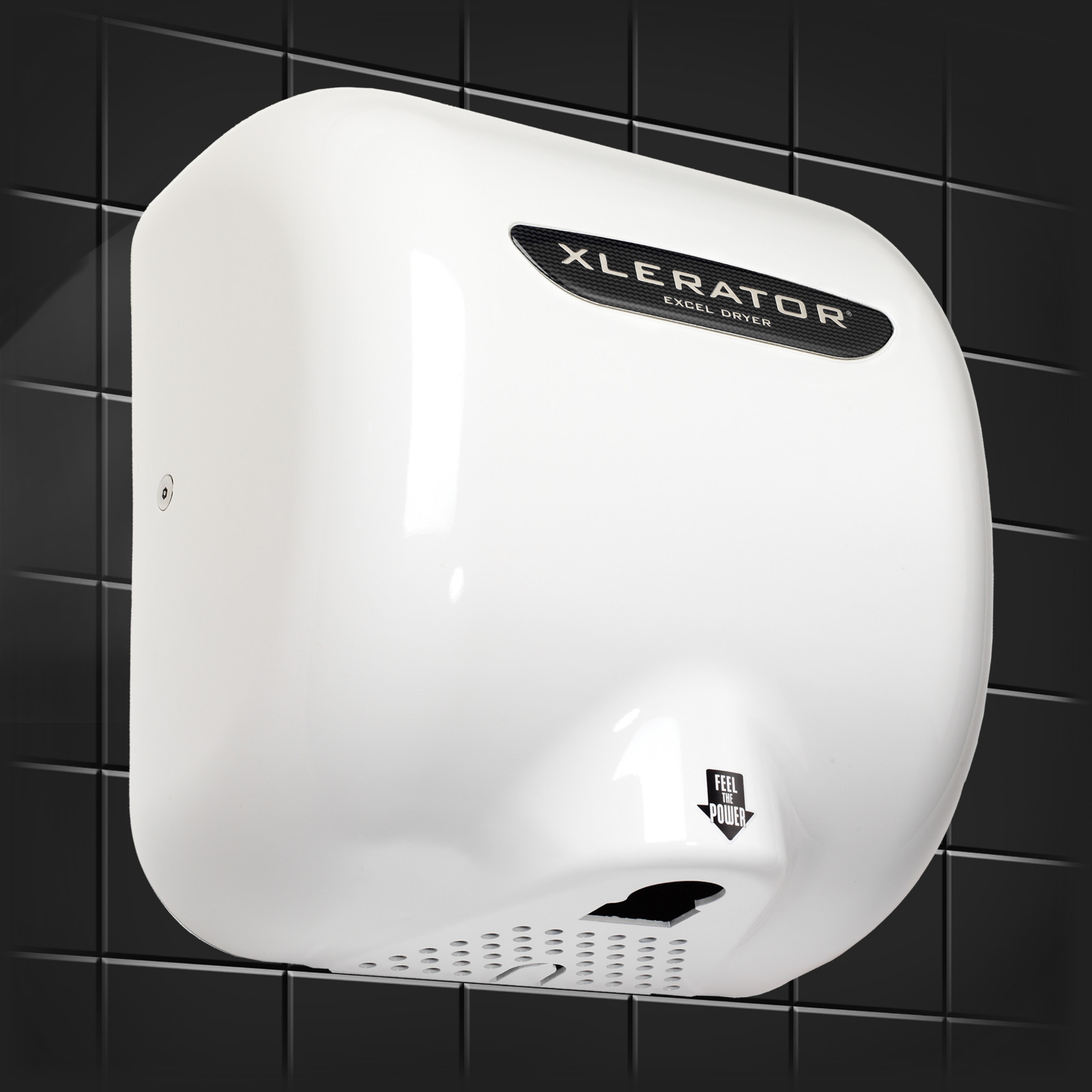 XLERATOR XL-W8 High Speed Hand Dryer White Metal 208-277 Volt for Restrooms
