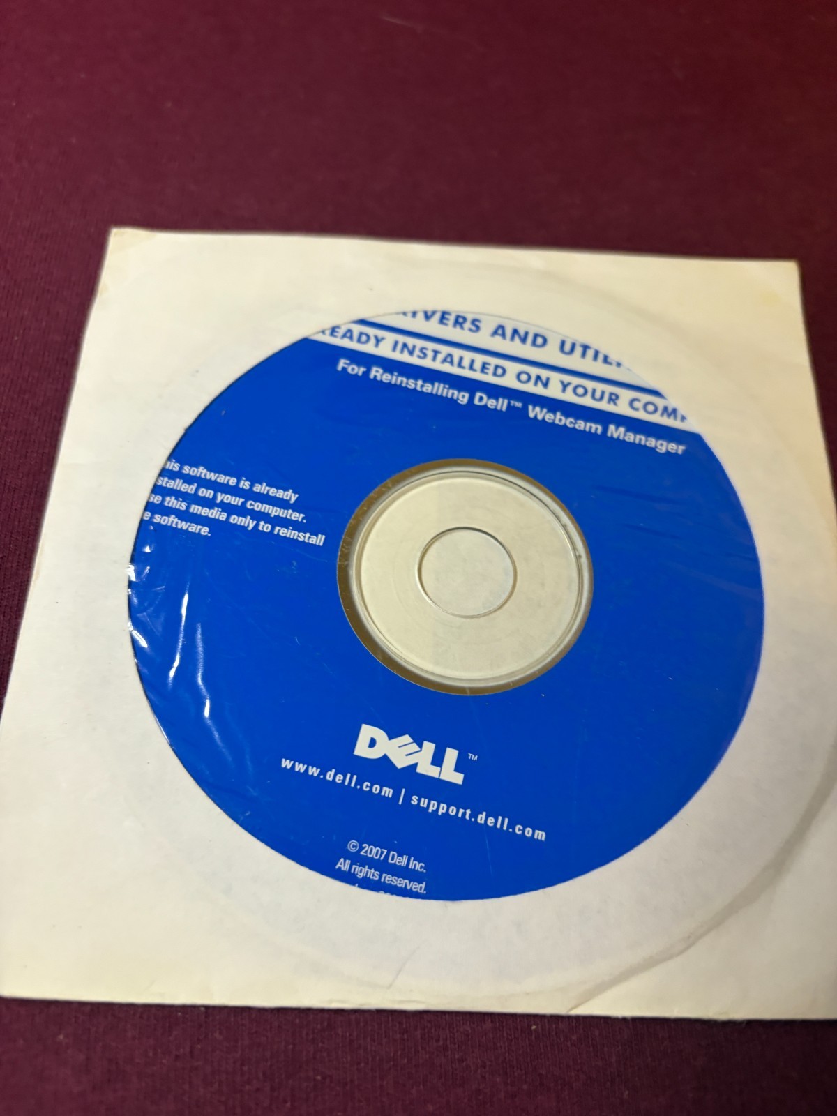 Dell Drivers & Utilities Webcam Manager 0MP083 Rev A01