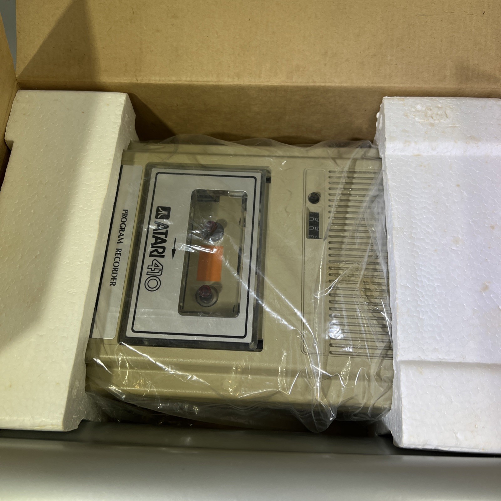 Atari 410 Program Recorder Cassette Player Vintage W/Box & Manual #ML