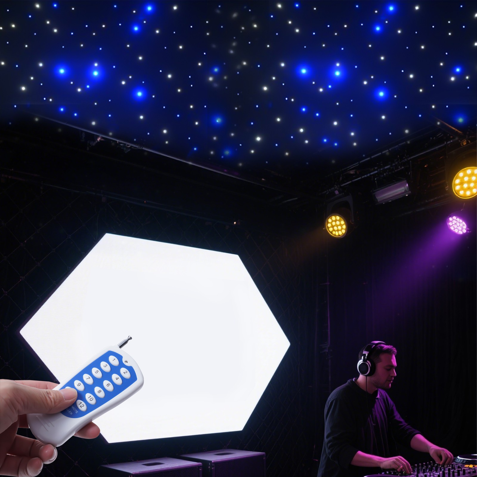 6*3m LED Star Curtain,Master-slave, DMX512 Control LED Stage Backdrop
