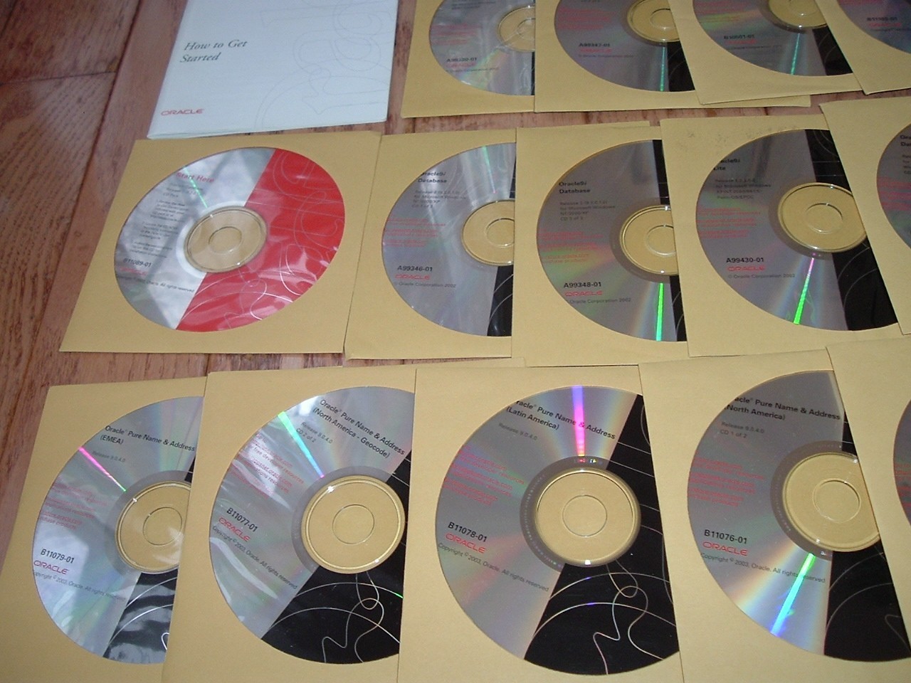 Oracle 9i Database installation CD Pack Release 2 9.2.0.1.0 MS Windows 20 disks