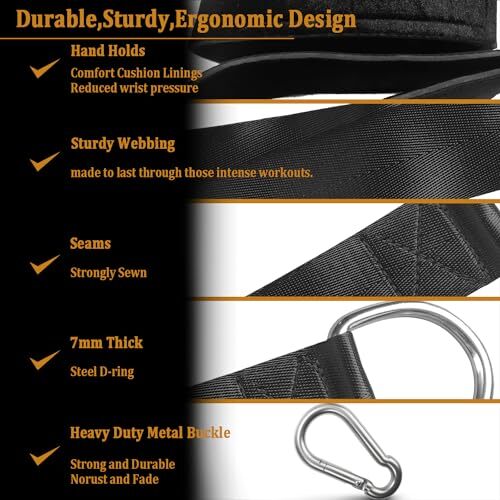 Tricep Rope Cable Attachment Ergonomic Handles Long Gym Pulldown Rope Grip