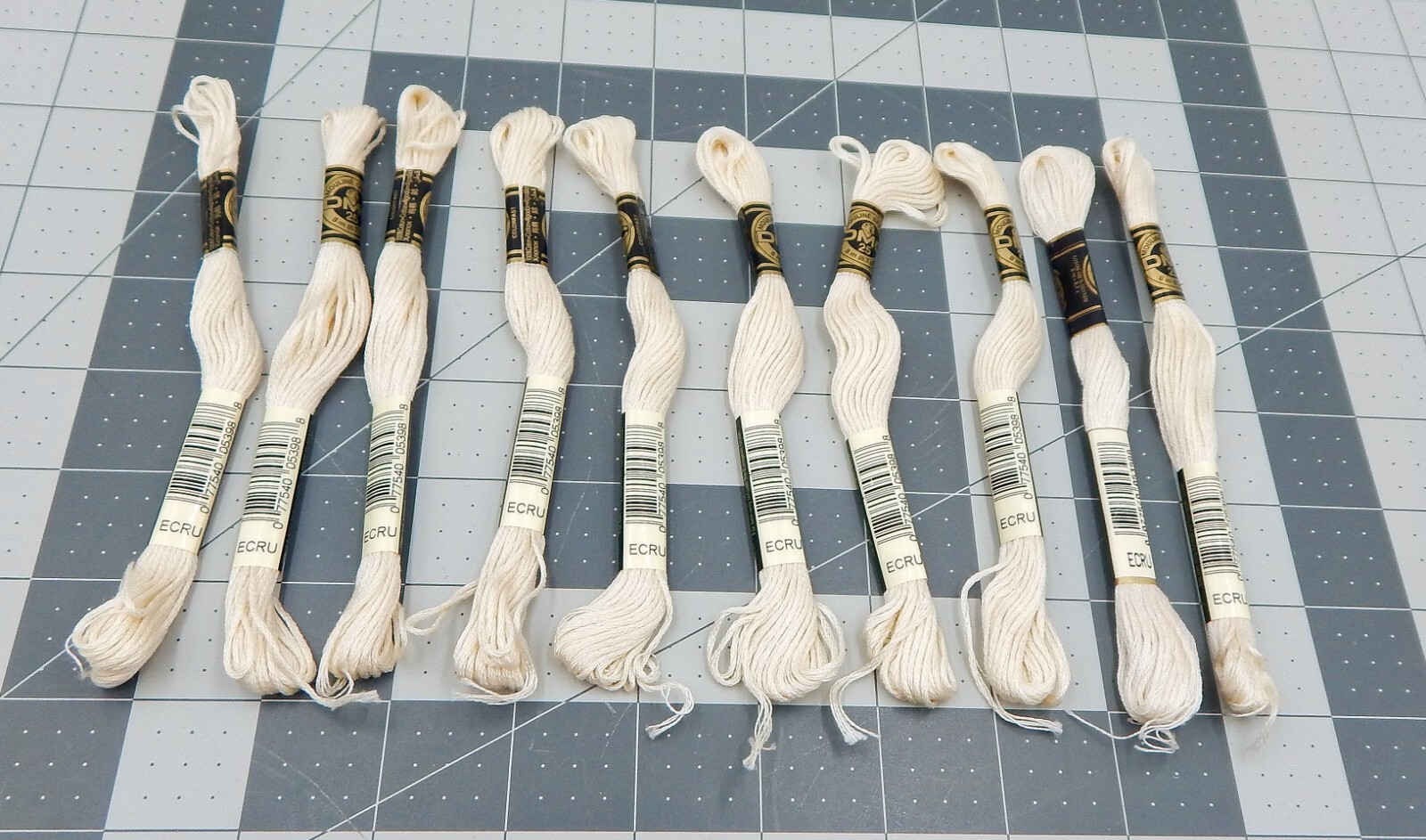 DMC Thread Mouliné #25 Embroidery Cotton 6 Strand Floss 8.7yd Ecru Lot/10