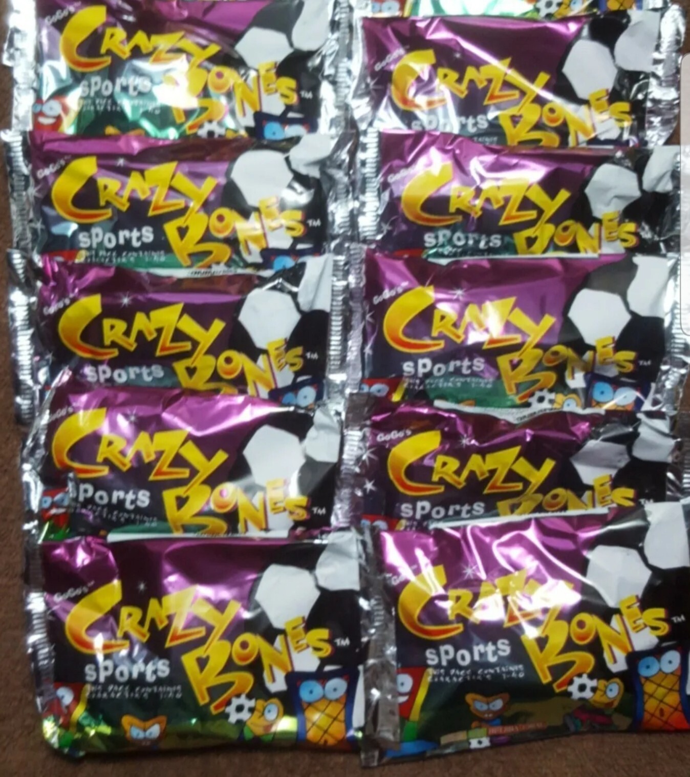 10 NEW SEALED PACKS GOGOS CRAZY BONES ORIGINAL "SPORTS" VERSION ☆☆ 40 BONES ☆☆